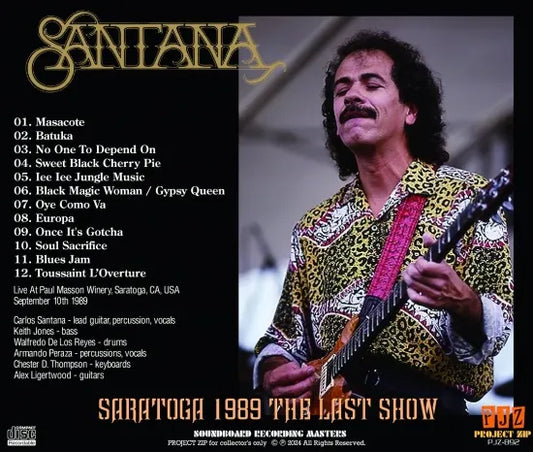 SANTANA / SARATOGA 1989 L'ULTIMO SPETTACOLO (1CDR)