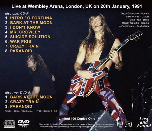 OZZY OSBOURNE / THE GREAT BRITISH MUSIC WEEKEND 1991 FM Soundboard (1CDR+1DVDR)