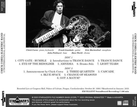 CHICK COREA ELEKTRIC BAND / 17TH INTERNATIONAL JAZZ FESTIVAL (2CDR)