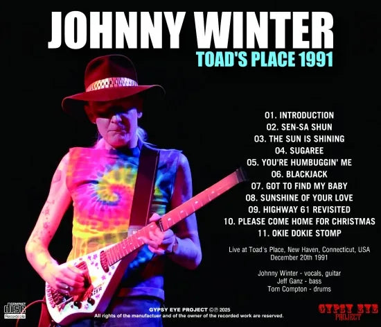 JOHNNY WINTER / TOAD'S PLACE 1991 (1CDR)