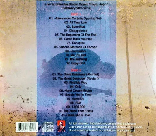 NINE INCH NAILS / TOKYO STUDIO COAST 28 DE FEBRERO (2CDR)