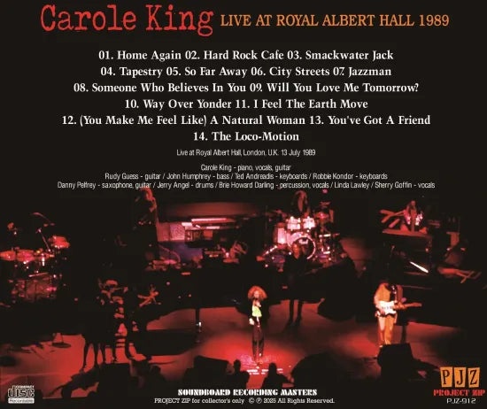 CAROLE KING / LIVE AT ROYAL ALBERT HALL 1989 (1CDR)