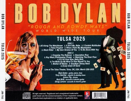 BOB DYLAN / TULSA 2025 (2CDR)