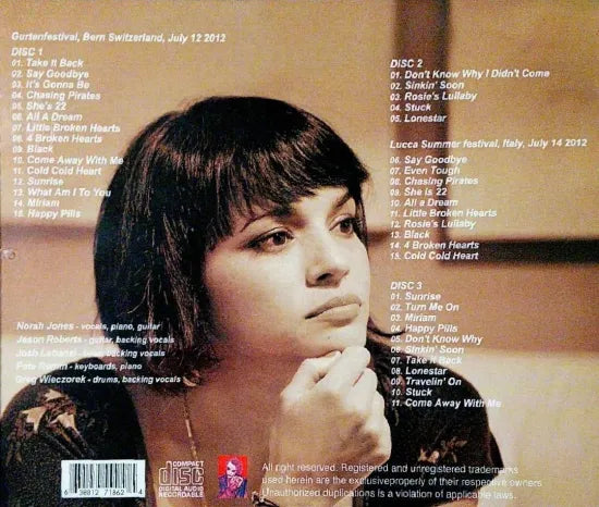 Norah Jones / Summer Festival 2012 SOUNDBOARD (3CDR)