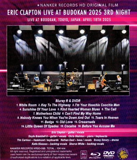 ERIC CLAPTON / BUDOKAN 2025 3RD NIGHT (1BDR+1DVDR)
