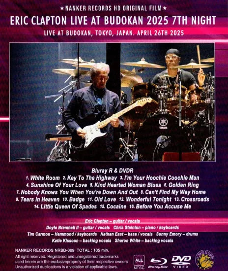 ERIC CLAPTON / BUDOKAN 2025 7TH NIGHT (1BDR+1DVDR)