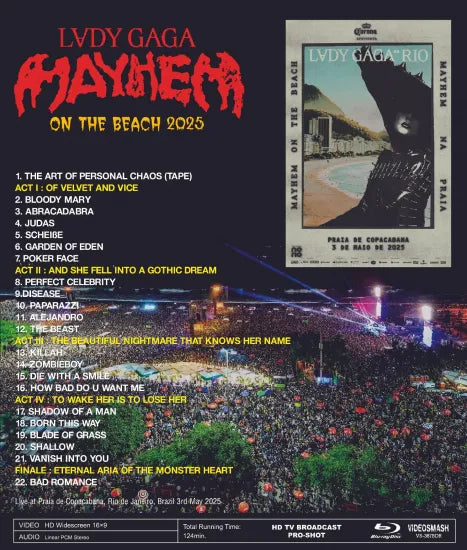 LADY GAGA / MAYHEM ON THE BEACH 2025 PRO SHOT (1BDR)