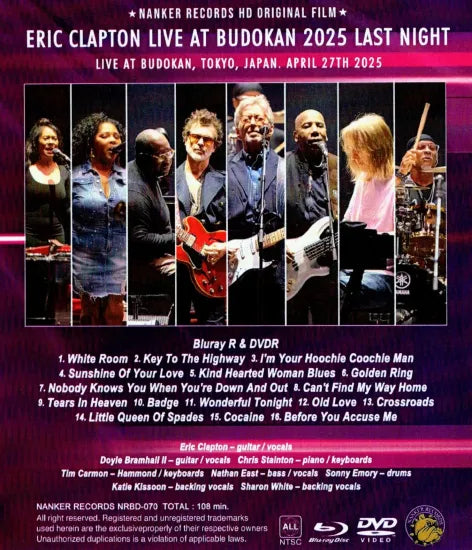 ERIC CLAPTON / BUDOKAN 2025 LAST NIGHT (1BDR+1DVDR)
