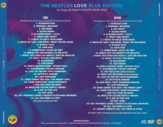 THE BEATLES / LOVE by Cirque du Soleil COMPLETE SHOW 2023 BLUE EDITION (1CD+1DVD)