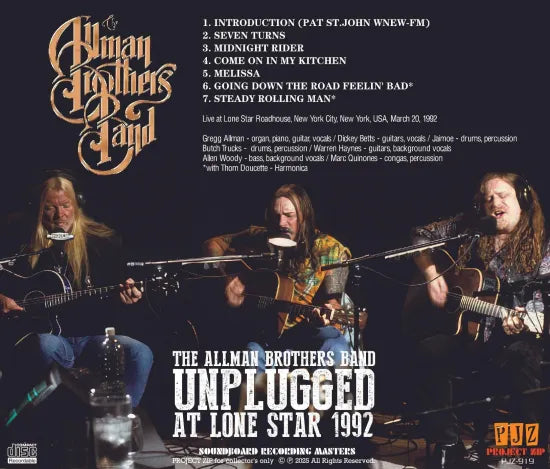 ALLMAN BROTHERS BAND / UNPLUGGED AT LONE STAR 1992 (1CDR)