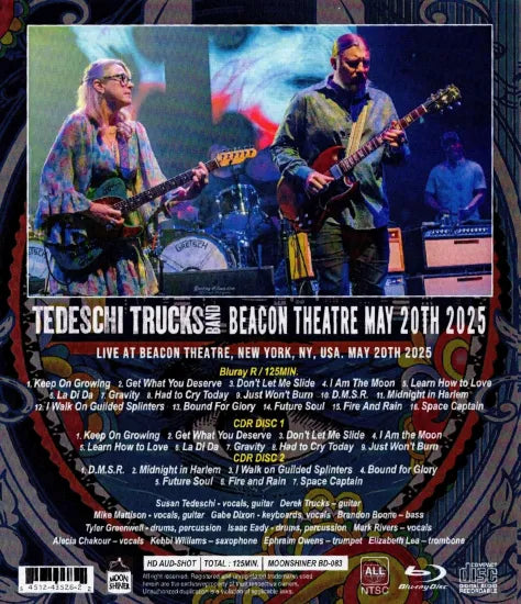 TEDESCHI TRUCKS BAND / TEATRO BEACON 20 DE MAYO DE 2025 (2CDR+1BDR)
