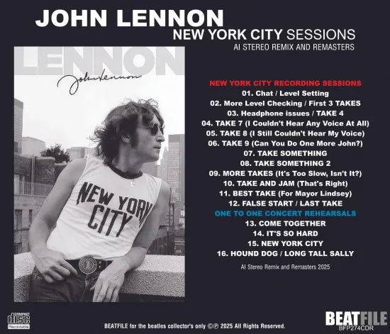JOHN LENNON / NEW YORK CITY SESSION (1CDR)