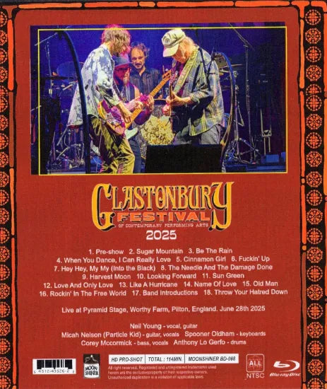 NEIL YOUNG Y THE CHROME HEARTS / FESTIVAL DE GLASTONBURY 2025 HD PRO SHOT (1 HABITACIÓN)