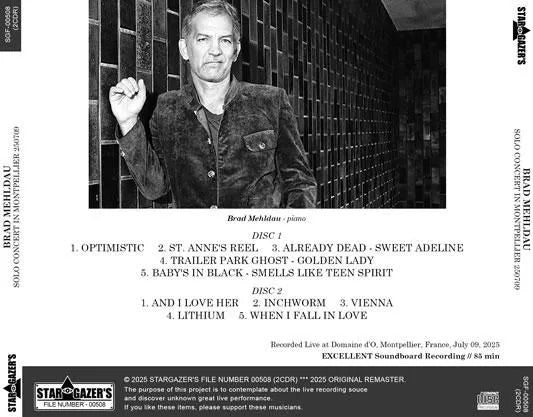 BRAD MEHLDAU / SOLO CONCERT IN MONTPELLIER 250709 (2CDR)