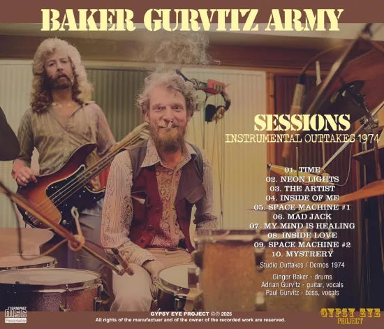 BAKER GURVITZ ARMY / SESSIONS - INSTRUMENTAL OUTTAKES 1974 (1CDR)