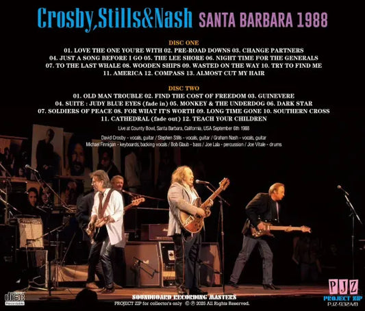 CROSBY, STILLS & NASH / SANTA BARBARA 1988 STEREO SOUNDBOARD (2CDR)