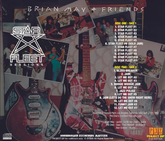 BRIAN MAY & FRIENDS / STAR FLEET SESSIONS PHIL CHEN'S UNEDITED RAW MIX TAPES (2CDR)