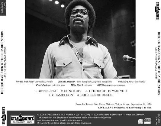 HERBIE HANCOCK & THE HEADHUNTERS / LIVE AT SUN PLAZA 780928 (1CDR)