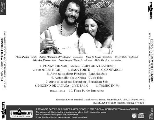 FLORA PURIM WITH FRIENDS / LIVE AT TERMINAL ISLAND FEDERAL PRISON 1975 (1CDR)