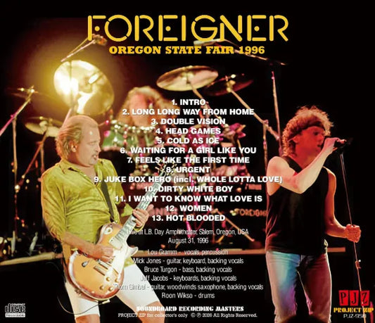 FOREIGNER / OREGON STATE FAIR 1996 (1CDR)