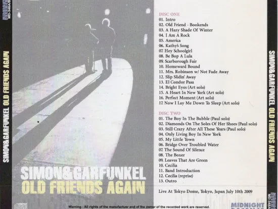 SIMON & GARFUNKEL / OLD FRIENDS AGAIN Tokyo Dome 2009 First Night (2CDR)