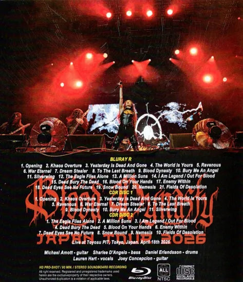 ARCH ENEMY / TOKYO 2026 HD PRO-SHOT (1BDR+2CDR)