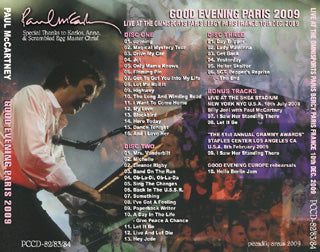 PAUL McCARTNEY / GOOD EVENING PARIS 2009 【3CD】