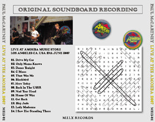 PAUL McCARTNEY / LIVE AT THE AMOEBA 2007 【1CD】