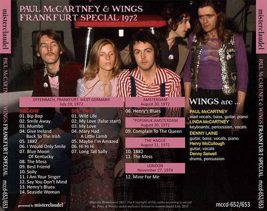 PAUL McCARTNEY / FRANKFURT SPECIAL 1972 【2CD】