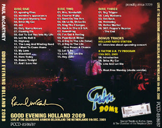 PAUL McCARTNEY / GOOD EVENING HOLLAND 2009 【3CD】