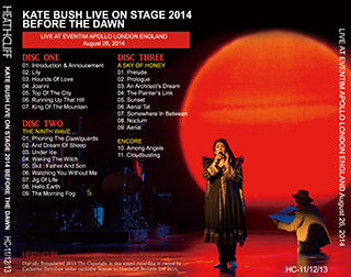 KATE BUSH / BEFORE THE DAWN 2014 【3CD】