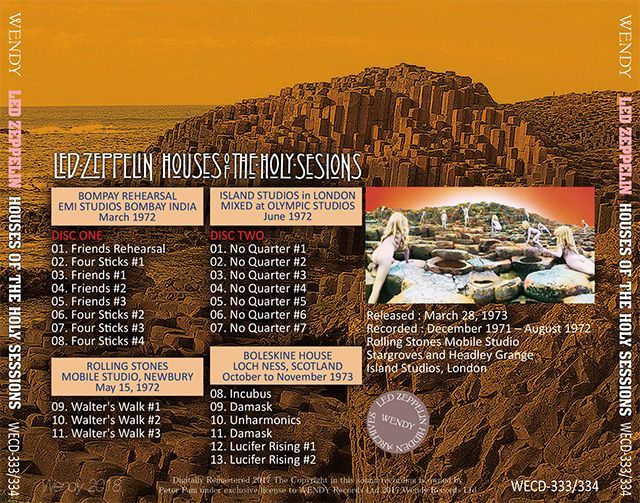 LED ZEPPELIN / HOUSES OF THE HOLY SESSIONS 【2CD】