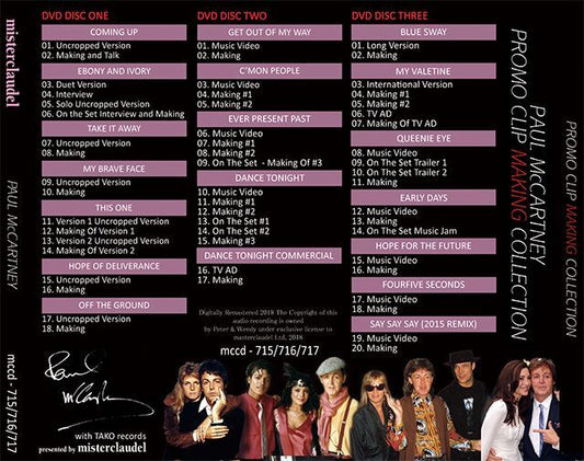 PAUL McCARTNEY / PROMO CLIP MAKING COLLECTION 【3DVD】