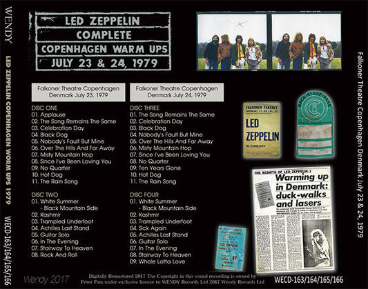 LED ZEPPELIN / COMPLETE COPENHAGEN WARM UPS 1979 【4CD】