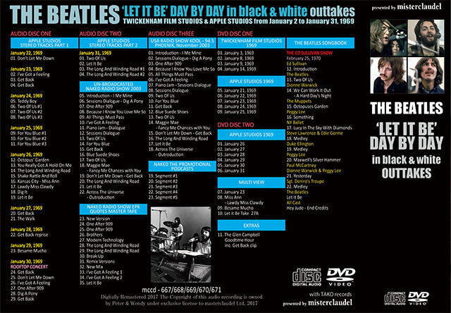 THE BEATLES / ' LET IT BE ' DAY BY DAY in black & white outtakes 【3CD+2DVD】