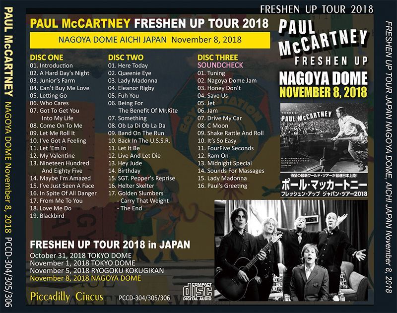PAUL McCARTNEY / FRESHEN UP NAGOYA DOME 2018 【3CD】
