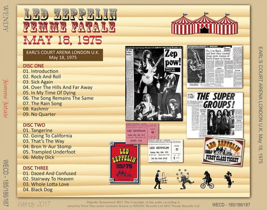 LED ZEPPELIN / EALR'S COURT May 18, 1975 【3CD】