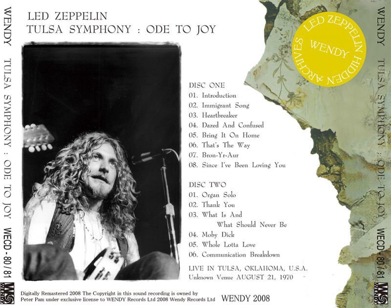 LED ZEPPELIN / TULSA SYMPHONY 【2CD】