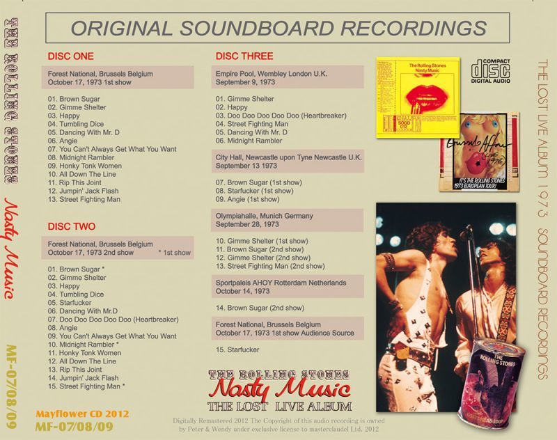 THE ROLLING STONES / NASTY MUSIC - THE LOST LIVE ALBUM - 【3CD】