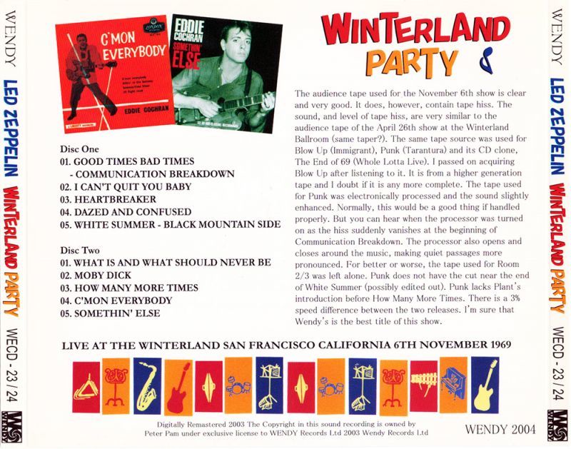 LED ZEPPELIN / WINTERLAND PARTY 【2CD】