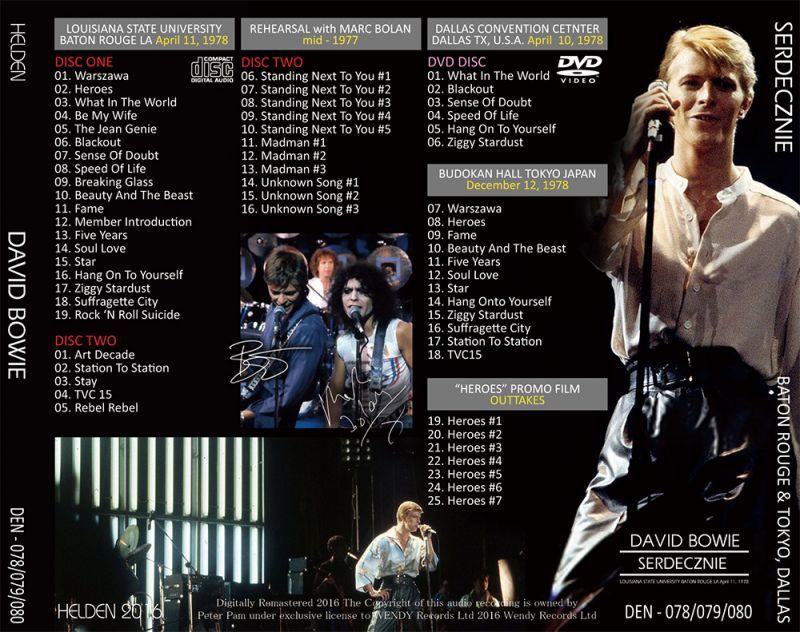 DAVID BOWIE / SERDECZNIE 【2CD+DVD】