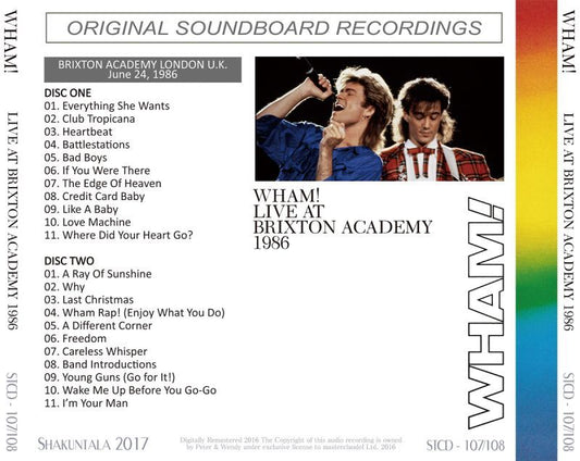 WHAM! / LIVE AT BRIXTON ACADEMY 1986 【2CD】