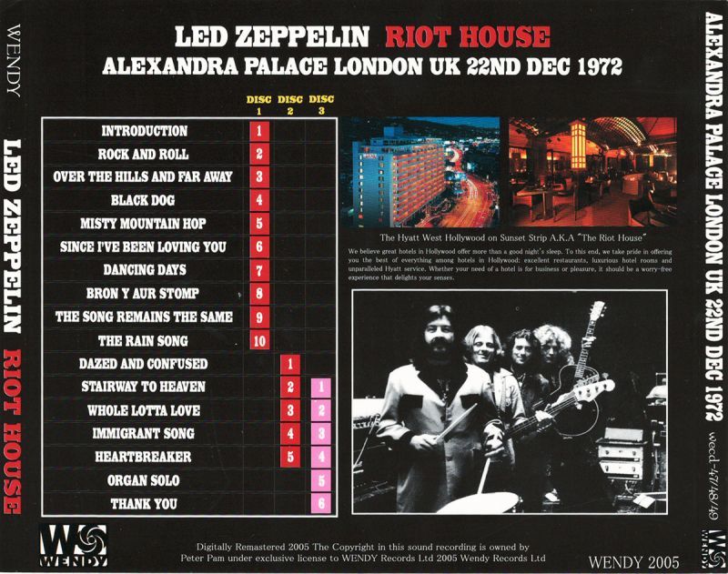 LED ZEPPELIN / RIOT HOUSE 【3CD】