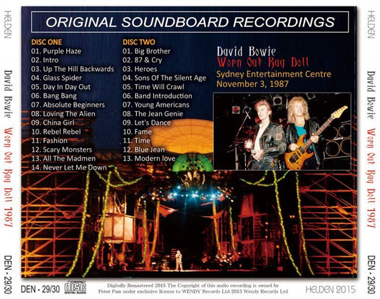 DAVID BOWIE / WORN OUT RAG DOLL 1987 【2CD】