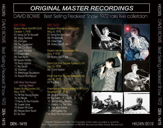 DAVID BOWIE / BEST SELLING FREAKIEST SHOW 【2CD】