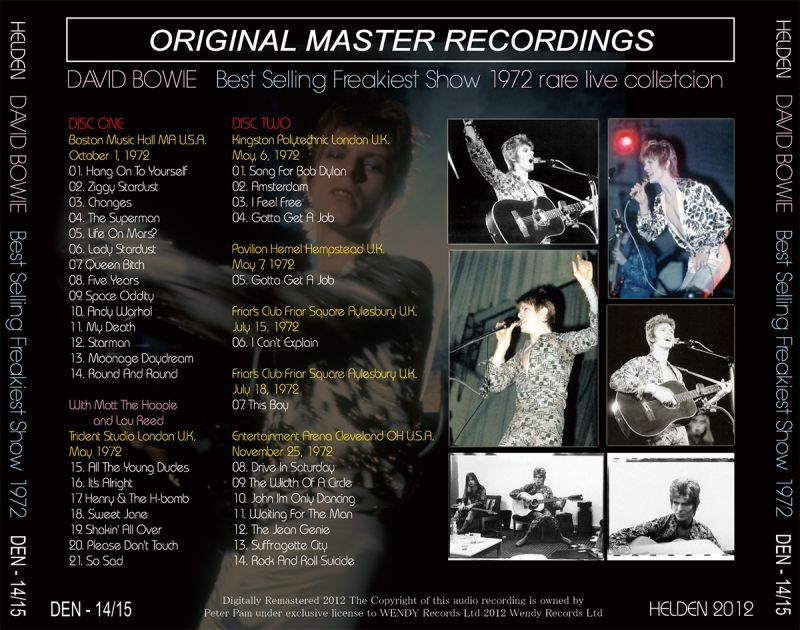 DAVID BOWIE / BEST SELLING FREAKIEST SHOW 【2CD】