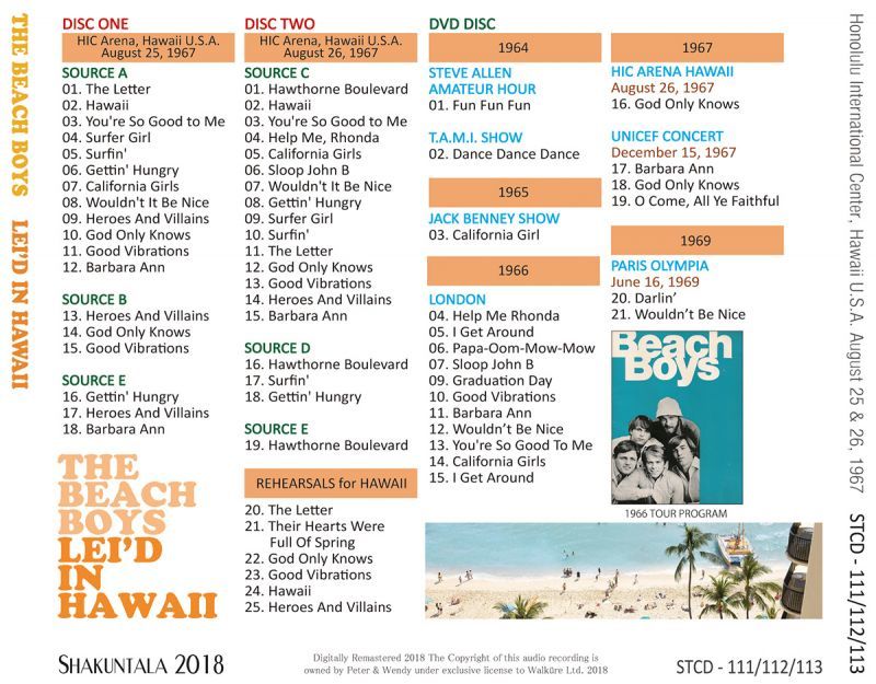 BEACH BOYS / LEI'D IN HAWAII 【2CD+DVD】