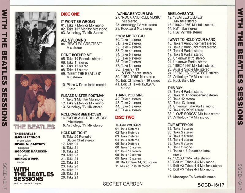 THE BEATLES / WITH THE BEATLES SESSIONS 【2CD】