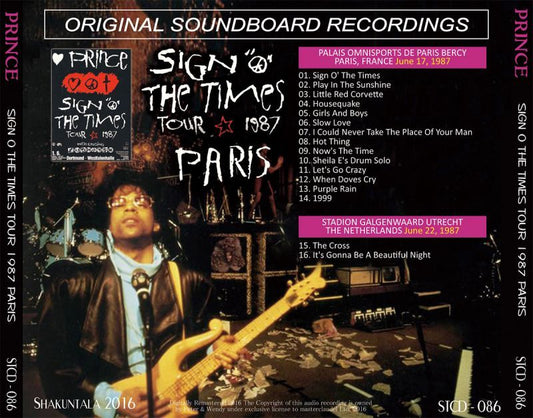 PRINCE / SIGN OF THE TIMES 1987 PARIS 【1CD】