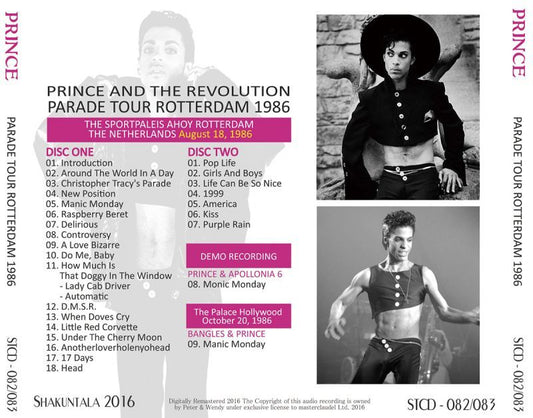 PRINCE / PARADE TOUR ROTTERDAM 1986 【2CD】